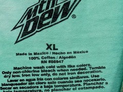 Mountain Dew Mens T-shirt Green Tie-Dye Yahoo! Green Soda Can XL #6240 NWT