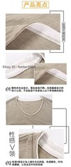 Hot Mens Long-Sleeved T-Shirts New Cotton V-Neck Solid Color Casual Slim Tops