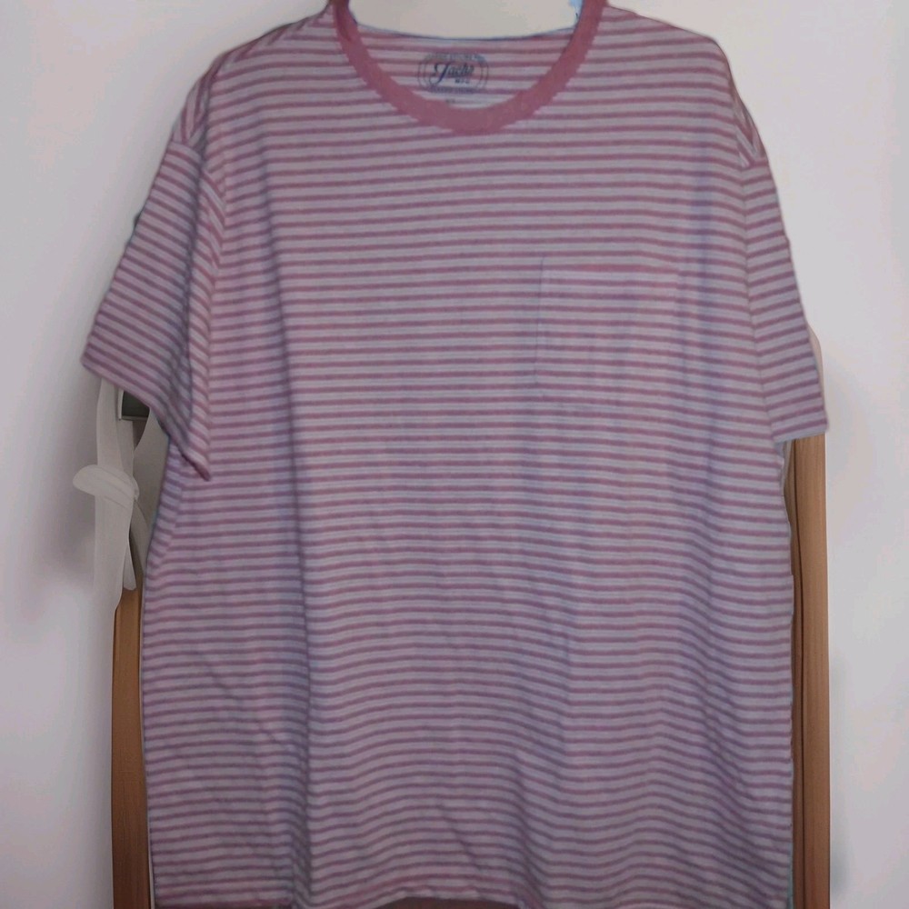 JACHS MENS STRIPED STYLE POCKET TEE TSHIRT SIZE XLARGE