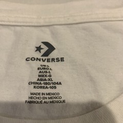 Converse All Star Logo Pocket T Shirt Size Large Licensed White