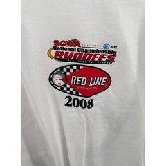 Hanes Beefy T SCCA National Championship Runoffs Red Line Synthetic Oil Shirt L