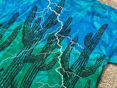 90s RARE Vintage Local Colors Cactus Tie Dye Mary Dee Hand Designed Beefy Tee