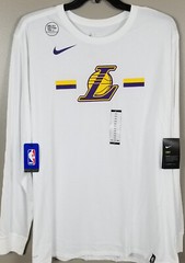 NIKE LOS ANGELES LAKERS NBA TEAM ISSUED LS SHIRT WHITE RARE NEW NWT (SIZE 3XL)