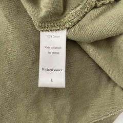 Richer Poorer Polo Shirt Men Olive Green Soft Feel LARGE golf Urban Classy Comfy