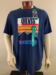 ORVIS Men’s Classic Fit Mountans Fly Fishing Graphic T-Shirt Size XL NWT