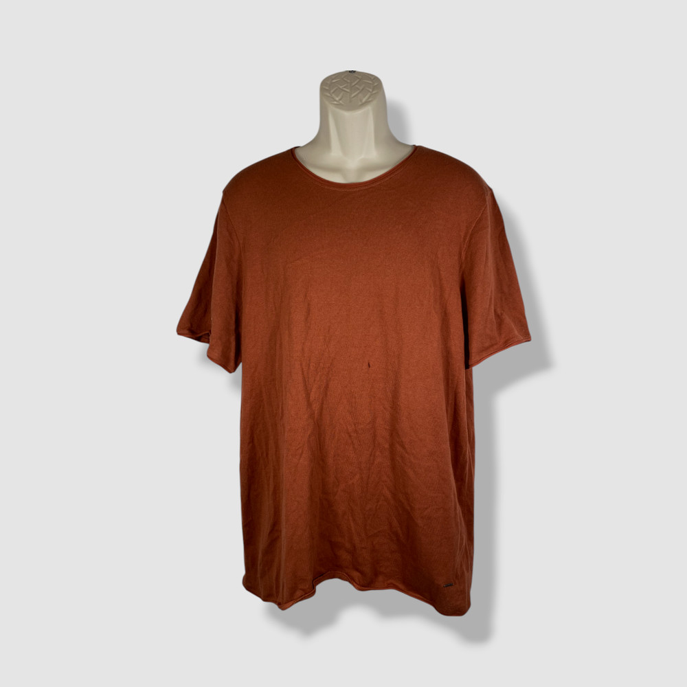 Buffalo By David Bitton Men’s Brown Short-Sleeve Crewneck Tee T-Shirt Size XXL