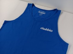 Chubbies Mens XXL Skys Out Thighs Out Blue Soto Tank Top Graphic Tee Sleeveless