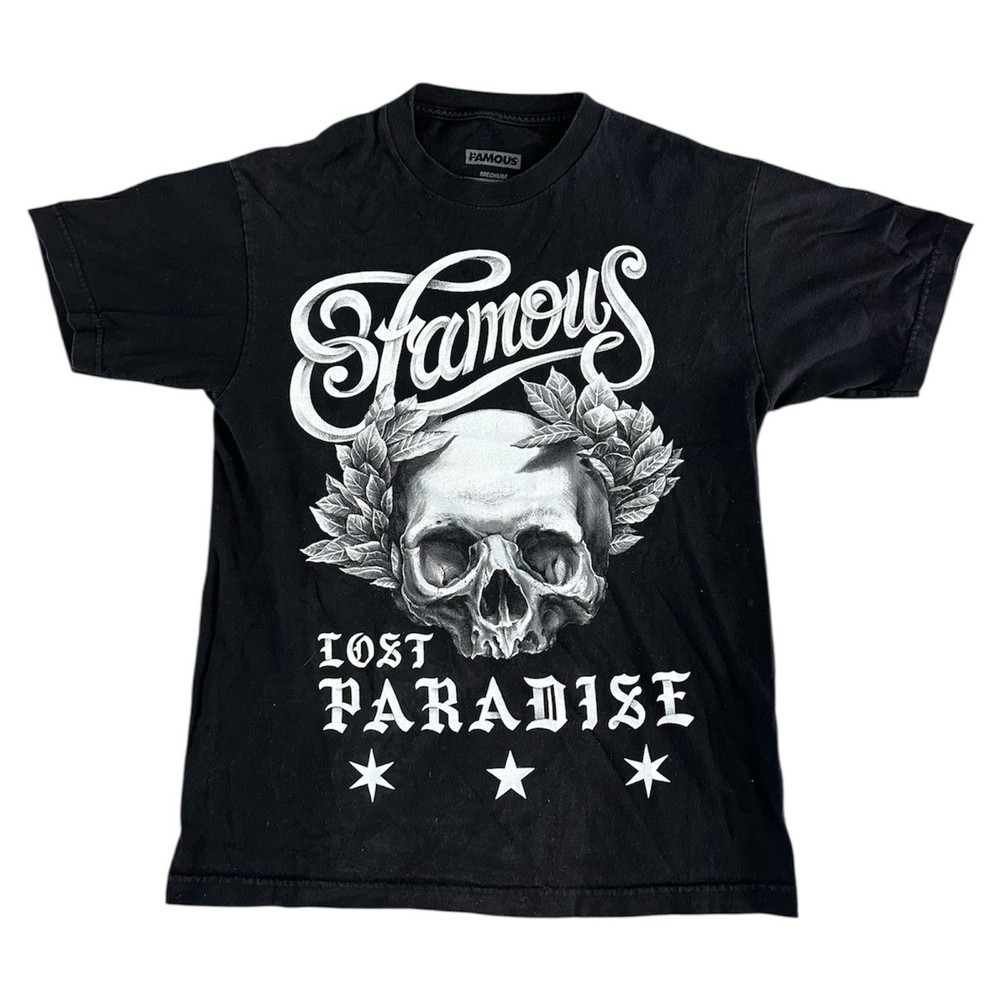 Famous Stars and Straps Lost Paradise Graphic Tee Shirt BlackSize Medium