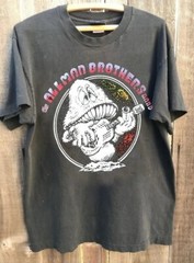 Vintage The Allman Brothers Band AOP Shrooms Short Sleeve Charcoal Tshirt