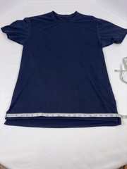 BYLT Premium Basics Men’s T-Shirt Large L Navy Basic Crew Split Hem Tee
