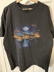 Rare Harley Davidson Mens Sz XL FAIRBANKS ALASKA OUTPOST Wolf DOUBLE SIDED