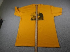 Game Over Wedding Shirt Mens Large Yellow Funny Graphic Carbon Tee Novelty