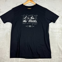 2nd Amendment Right to Bear Arms Militia Quote Men’s Black Graphic Tee T-Shirt