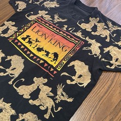 Vintage 90s The Lion King Disney Shirt Promo AOP Size XL Colorful Simba Pumbaa