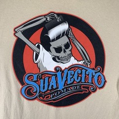 Suavecito Pomade Mens Size Large T Shirt Logo Graphic Tee Thick Knit Double Side