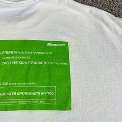 VINTAGE Microsoft Extreme Shirt Mens XL Windows Software Single Stitch 2000 Y2K