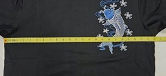 Niepce Blue Koi Embroidered Japanese Streetwear Black T-Shirt Men’s Large – NWT