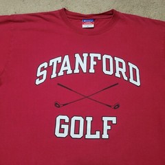 Vintage Stanford University Golf Team T Shirt XL Champion Tiger Woods Alma Mater