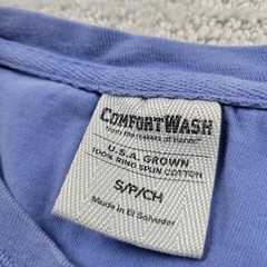 ComfortWash Shirt Mens S Purple Born To Play Lacrosse Graphic Tee Cotton