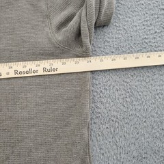 Eddie Bauer Thermal Shirt Mens XL Brown Waffle Knit Henley Long Sleeve Casual
