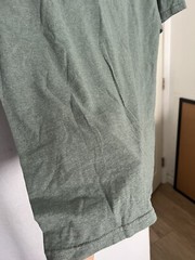 Gildan Men Crewneck Shirt Size Medium Green Short Sleeve Cotton Blend