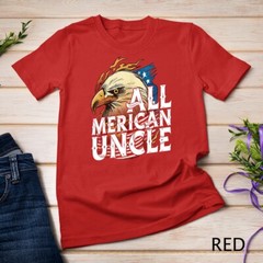 Mens All Merican Uncle 4th of July Day Eagle USA Flag American Unisex T-shirt