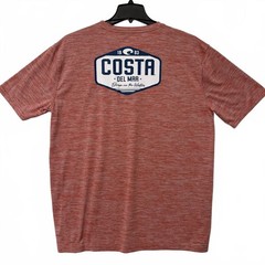 Costa Del Mar Performance Tech Shirt Men’s XXL Coral/Gray Heather Short Sleeve T