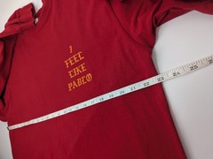 I Feel Like Pablo Long Sleeve Red Tee Kanye West Yeezy Size XL Pablo Tour Suna