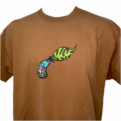 HUF Y2K Skater Graffiti T-Shirt Sz L Graphic Print Streetwear Molotov Logo 2002
