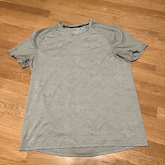 Nike Shirt Mens XL Grey Running Dri Fit Training Miler Camo Polyester Swoosh
