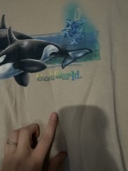 Y2K Seaworld Tee In Tan With Small Imperfections As Shown Adult Medium