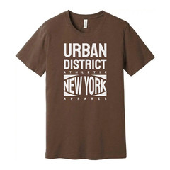 Urban District Athletic New York Apparel Unisex Short Sleeve Cotton T Shirt Grap