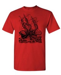 SEA MONSTER KRAKEN – Unisex Cotton T-Shirt Tee Shirt