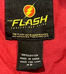 DC Comics The Flash Logo Button-Up Shirt Size XS