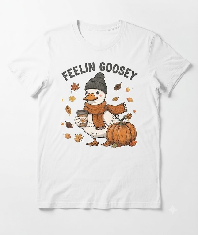 Fall Goose Shirt Autumn Cozy Silly Goose Tshirt Fall Vibes