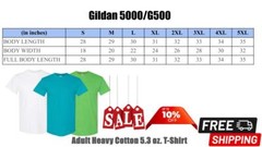 NEW Gildan Men’s Heavy Cotton Plain Crew Neck Short Sleeves T-Shirt 5000/G500