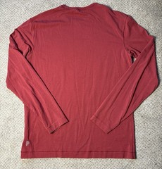 Public Rec Mens Medium Go-To Crew Tee Long Sleeve T Shirt Athletic Pullover Red