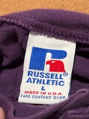 Vintage Russell Athletic High Cotton Long Sleeve Henley Shirt Purple