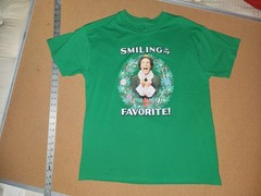 Elf – Smiling is my Favorite – Holiday Green Short Sleeved T-SHIRT Adult Large