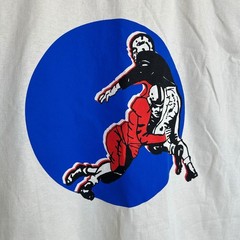 90s Bayside Heavy Weight Football Graphic T-Shirt Mens Large Cream USA Cotton