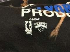 VTG 90s Pro Player Property of New York Knicks Tie Dye Black T-Shirt Made in USA