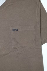 Wrangler Men’s Brown 2XL Pocket Tee Cotton Crew Neck Medium Weight
