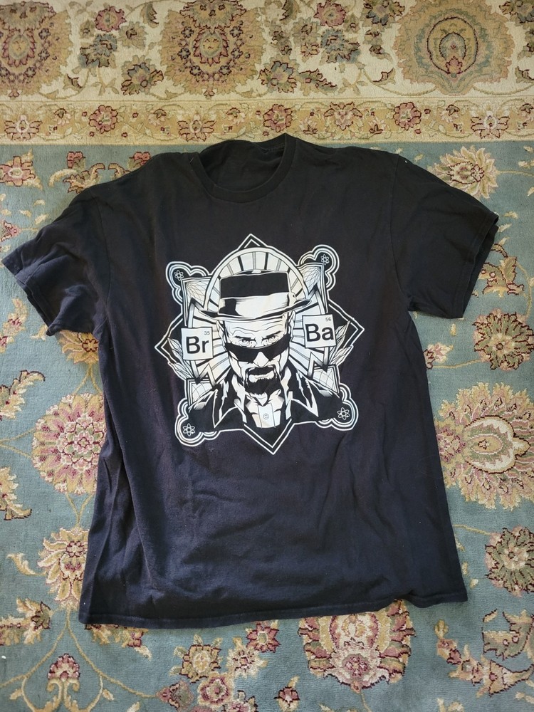 Breaking Bad Heisenberg Graphic T-Shirt Black Short Sleeve Size Large Men’s