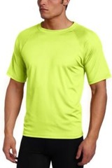 Men’s UPF 50 Short Sleeve Swim Rash Guard Sun Protection Shirt Quick Dry
