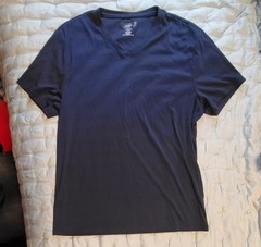 Navy Blue Alfani V Neck T Shirt