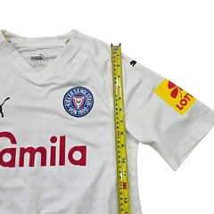 PUMA Men’s White Kieler SV Soccer Jersey Shirt Size L V-Neck Mesh Football