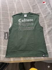 Urban Edge Culture Sleeveless T-Shirt Green Graphic Tank Top Men’s Size L NWT