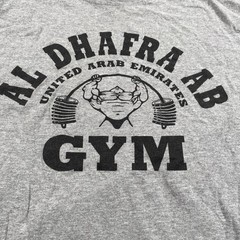 Al Dhafra AB Gym Shirt Mens Large Gray Gildan Heavy Cotton Graphic Tee UAE