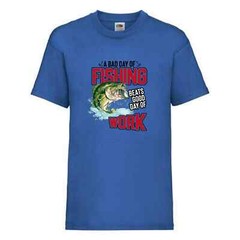 Fishing Beats Bad Day At Work Humour Novelty T Shirt Various Colours And Sizes