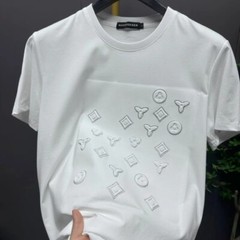 New Men Luxury Diamond Rhinestones Fashion T-Shirt High Quality 4 Colors